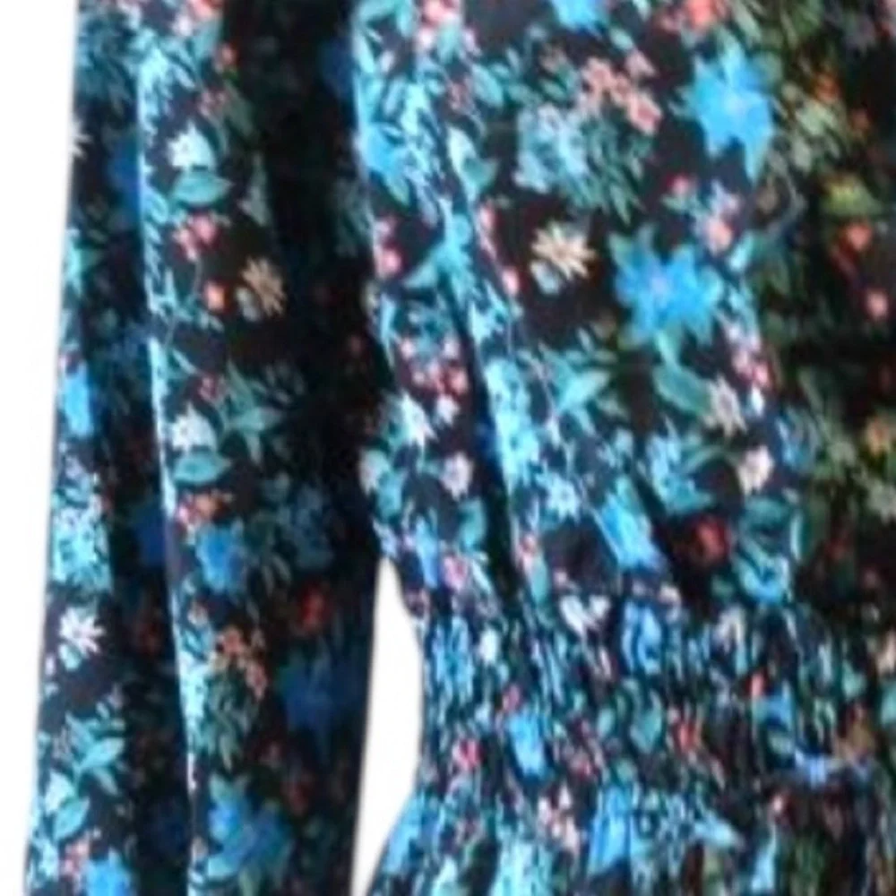 Club Monaco Blue Tie Front Sundress with Cowl Neck Final Sale - Picture 7 of 16